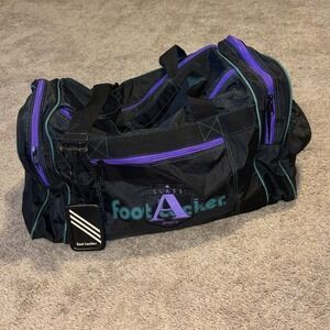 Vintage 90's Foot Locker Class A‎ Sports - Duffle Bag (Black, Purple, Green) 19"